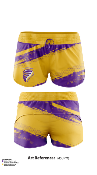 Womens Shorts, Purvis Middle School Cheer, Cheer, Teamtime, Team time, sublimation, custom sports apparel, team uniforms, spirit wear, spiritwear, sports uniforms, custom shirts, team store, custom team store, fundraiser sports, apparel fundraiser
