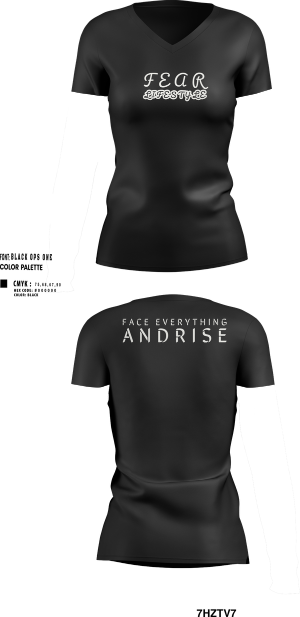 Womens Short Sleeve Vneck Shirt, FearLifestyle, , Teamtime, Team time, sublimation, custom sports apparel, team uniforms, spirit wear, spiritwear, sports uniforms, custom shirts, team store, custom team store, fundraiser sports, apparel fundraiser