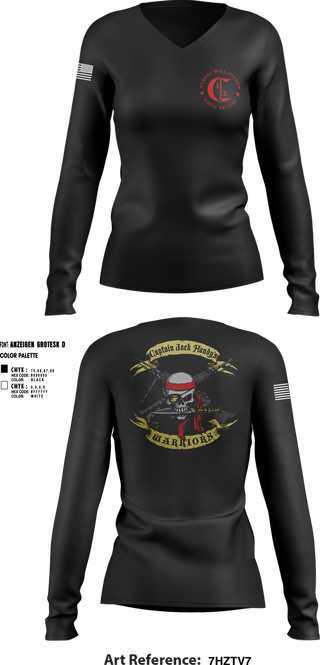 Womens Long Sleeve Vneck Shirt, 1st Battalion 2nd Marines Charlie Company, , Teamtime, Team time, sublimation, custom sports apparel, team uniforms, spirit wear, spiritwear, sports uniforms, custom shirts, team store, custom team store, fundraiser sports, apparel fundraiser