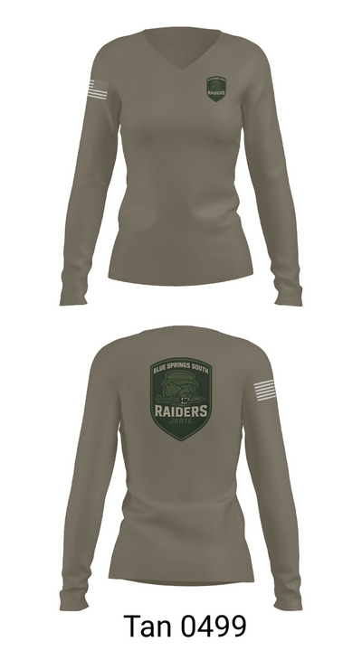 BSS JROTC 74818776 Women's Long Sleeve V-neck Shirt - 77