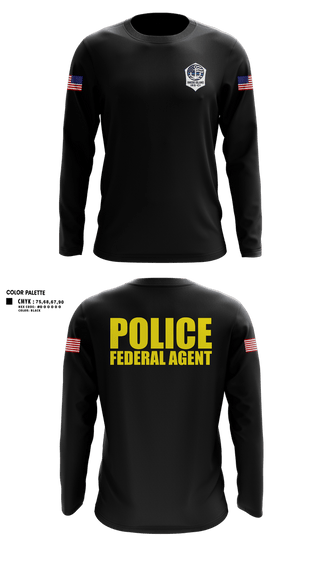 Long Sleeve Performance Shirt, IRS-CI, Police, Teamtime, Team time, sublimation, custom sports apparel, team uniforms, spirit wear, spiritwear, sports uniforms, custom shirts, team store, custom team store, fundraiser sports, apparel fundraiser