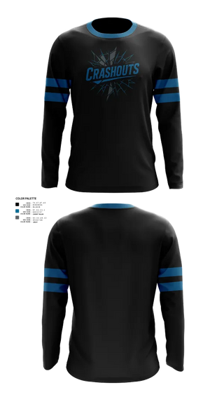 Long Sleeve Performance Shirt, CRASHOUTS, Baseball, Teamtime, Team time, sublimation, custom sports apparel, team uniforms, spirit wear, spiritwear, sports uniforms, custom shirts, team store, custom team store, fundraiser sports, apparel fundraiser