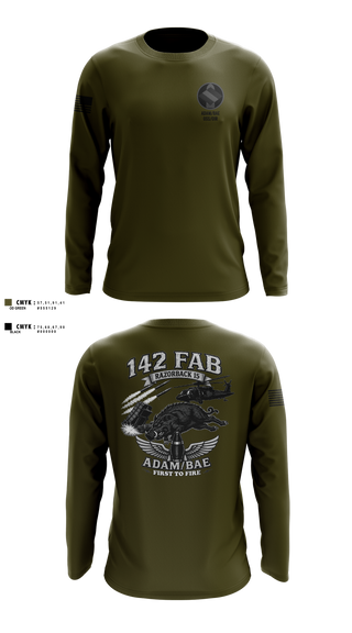 Long Sleeve Performance Shirt, 142nd, Army, Teamtime, Team time, sublimation, custom sports apparel, team uniforms, spirit wear, spiritwear, sports uniforms, custom shirts, team store, custom team store, fundraiser sports, apparel fundraiser