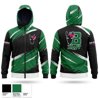 Windbreaker, IWV Burros, Cheer, Teamtime, Team time, sublimation, custom sports apparel, team uniforms, spirit wear, spiritwear, sports uniforms, custom shirts, team store, custom team store, fundraiser sports, apparel fundraiser