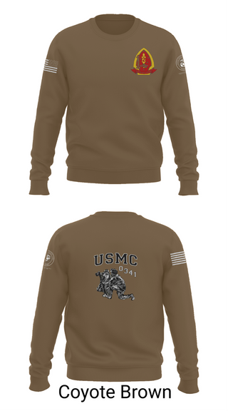 Crew Neck Sweatshirt, 1st Bn 2mar 2nd MarDiv, , Teamtime, Team time, sublimation, custom sports apparel, team uniforms, spirit wear, spiritwear, sports uniforms, custom shirts, team store, custom team store, fundraiser sports, apparel fundraiser
