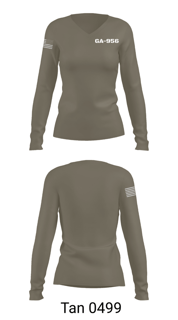 Womens Long Sleeve Vneck Shirt, GA-956, Air Force, Teamtime, Team time, sublimation, custom sports apparel, team uniforms, spirit wear, spiritwear, sports uniforms, custom shirts, team store, custom team store, fundraiser sports, apparel fundraiser
