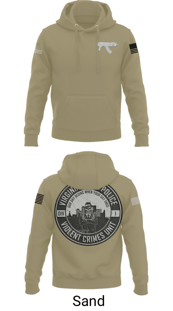 Hoodie, Violent Crimes Unit, Police, Teamtime, Team time, sublimation, custom sports apparel, team uniforms, spirit wear, spiritwear, sports uniforms, custom shirts, team store, custom team store, fundraiser sports, apparel fundraiser