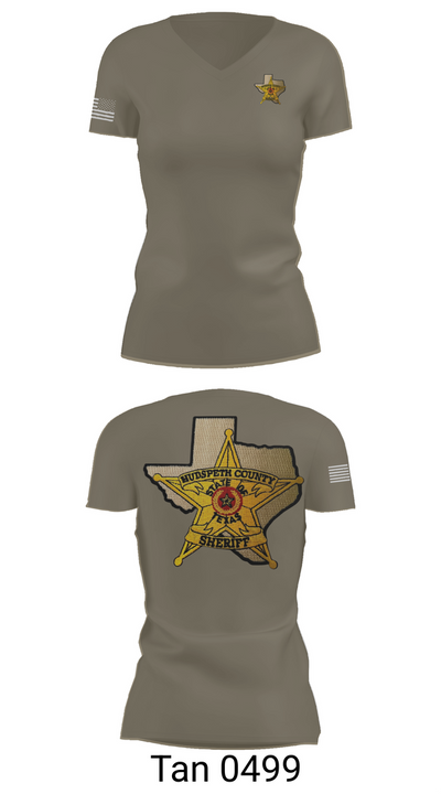 Hudspeth county sheriff office 47128359 Women's Short Sleeve V-neck Shirt - 65