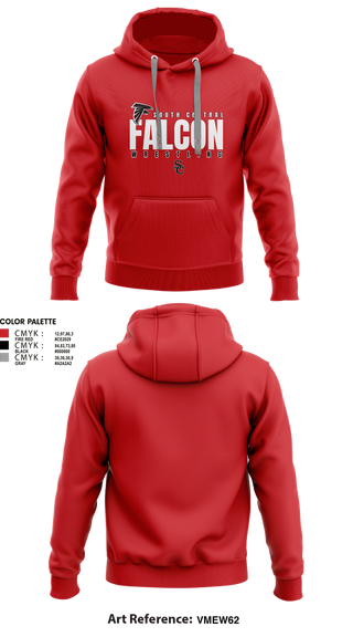 Hoodie, Soutch Central High School Falcons, Wrestling, Teamtime, Team time, sublimation, custom sports apparel, team uniforms, spirit wear, spiritwear, sports uniforms, custom shirts, team store, custom team store, fundraiser sports, apparel fundraiser
