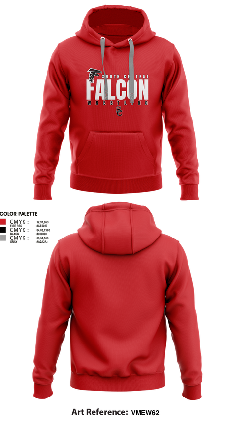 Hoodie, Soutch Central High School Falcons, Wrestling, Teamtime, Team time, sublimation, custom sports apparel, team uniforms, spirit wear, spiritwear, sports uniforms, custom shirts, team store, custom team store, fundraiser sports, apparel fundraiser