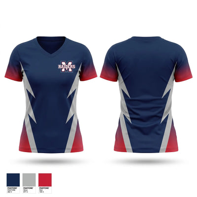 Morgan Raiders Women's Short Sleeve V-neck Shirt - 1