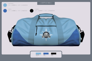 Duffle Bag, North Stars, Women's Basketball, Teamtime, Team time, sublimation, custom sports apparel, team uniforms, spirit wear, spiritwear, sports uniforms, custom shirts, team store, custom team store, fundraiser sports, apparel fundraiser