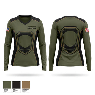 Womens Long Sleeve Vneck Shirt, Dawson County Sheriffs Office, Police, Teamtime, Team time, sublimation, custom sports apparel, team uniforms, spirit wear, spiritwear, sports uniforms, custom shirts, team store, custom team store, fundraiser sports, apparel fundraiser