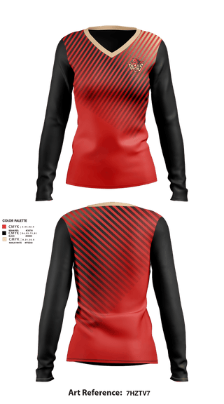 Womens Long Sleeve Vneck Shirt, Red Springs Red Devils, Women's Basketball, Teamtime, Team time, sublimation, custom sports apparel, team uniforms, spirit wear, spiritwear, sports uniforms, custom shirts, team store, custom team store, fundraiser sports, apparel fundraiser