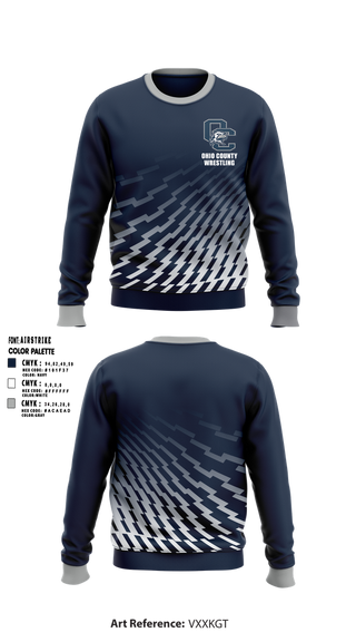 Crew Neck Sweatshirt, Ohio county, Wrestling, Teamtime, Team time, sublimation, custom sports apparel, team uniforms, spirit wear, spiritwear, sports uniforms, custom shirts, team store, custom team store, fundraiser sports, apparel fundraiser