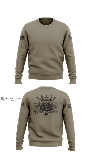 Crew Neck Sweatshirt, 125 ENGINEER COMPANY, National Guard, Teamtime, Team time, sublimation, custom sports apparel, team uniforms, spirit wear, spiritwear, sports uniforms, custom shirts, team store, custom team store, fundraiser sports, apparel fundraiser