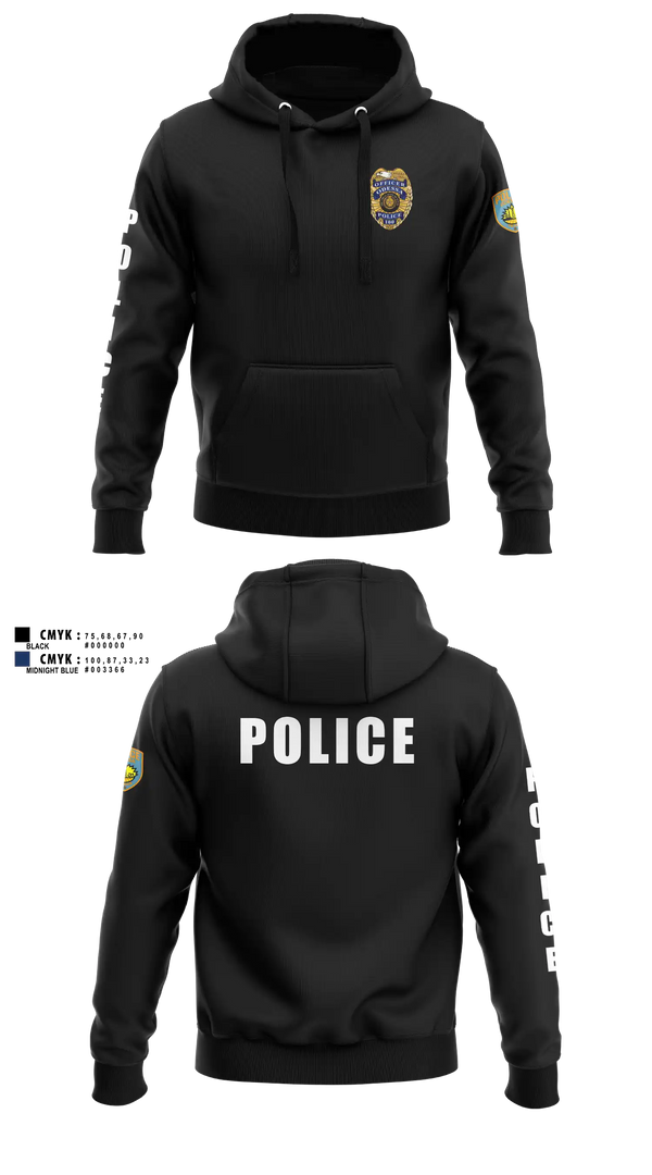 Hoodie, team name, Police, Teamtime, Team time, sublimation, custom sports apparel, team uniforms, spirit wear, spiritwear, sports uniforms, custom shirts, team store, custom team store, fundraiser sports, apparel fundraiser