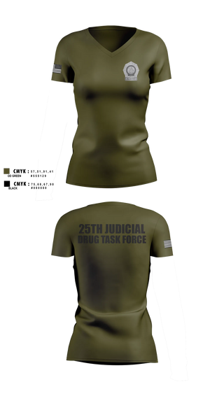 Womens Short Sleeve Vneck Shirt, 25th Judicial Drug Task Force, Police, Teamtime, Team time, sublimation, custom sports apparel, team uniforms, spirit wear, spiritwear, sports uniforms, custom shirts, team store, custom team store, fundraiser sports, apparel fundraiser
