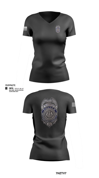 Womens Short Sleeve Vneck Shirt, Reston Midnights B Squad, Police, Teamtime, Team time, sublimation, custom sports apparel, team uniforms, spirit wear, spiritwear, sports uniforms, custom shirts, team store, custom team store, fundraiser sports, apparel fundraiser