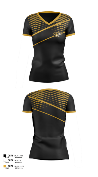 Womens Short Sleeve Vneck Shirt, Mizzou Golf, Golf, Teamtime, Team time, sublimation, custom sports apparel, team uniforms, spirit wear, spiritwear, sports uniforms, custom shirts, team store, custom team store, fundraiser sports, apparel fundraiser