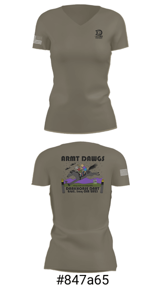 Women's Short Sleeve Vneck Shirt, , Army, Teamtime, Team time, sublimation, custom sports apparel, team uniforms, spirit wear, spiritwear, sports uniforms, custom shirts, team store, custom team store, fundraiser sports, apparel fundraiser
