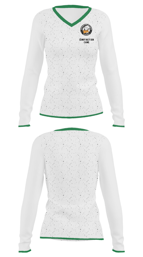 Women's Long Sleeve Vneck Shirt, Construction Camo, , Teamtime, Team time, sublimation, custom sports apparel, team uniforms, spirit wear, spiritwear, sports uniforms, custom shirts, team store, custom team store, fundraiser sports, apparel fundraiser
