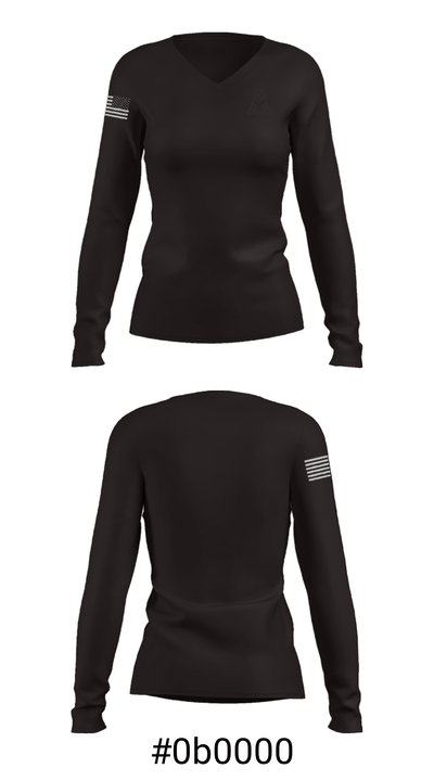 Agate Elementary School 1613283 Women's Long Sleeve V-neck Shirt - 20