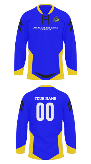 Hockey Jersey, Lake Region High School Ice Hockey, Ice Hockey, Teamtime, Team time, sublimation, custom sports apparel, team uniforms, spirit wear, spiritwear, sports uniforms, custom shirts, team store, custom team store, fundraiser sports, apparel fundraiser