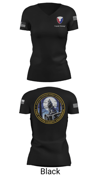Women's Short Sleeve Vneck Shirt, USAG Fort Hunter Liggett, Army, Teamtime, Team time, sublimation, custom sports apparel, team uniforms, spirit wear, spiritwear, sports uniforms, custom shirts, team store, custom team store, fundraiser sports, apparel fundraiser