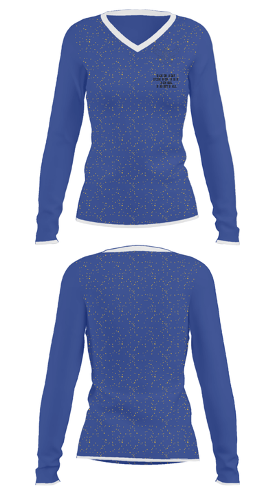 Sandra Day O'Connor High School Basketball 80298159 Women's Long Sleeve V-neck Shirt - 34