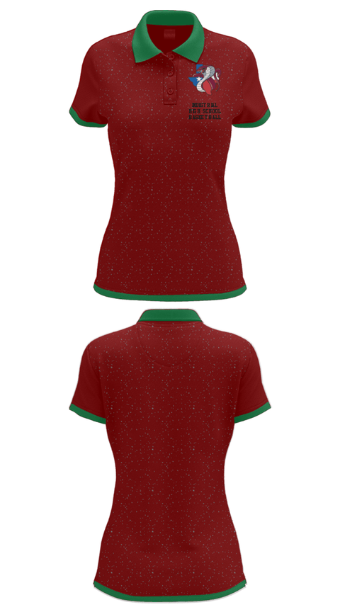 Women's Short Sleeve Performance Polo, Industrial High School Basketball, Women's Basketball, Teamtime, Team time, sublimation, custom sports apparel, team uniforms, spirit wear, spiritwear, sports uniforms, custom shirts, team store, custom team store, fundraiser sports, apparel fundraiser
