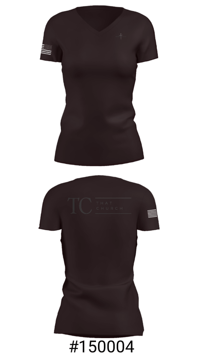 That Church 77012117 Women's Short Sleeve V-neck Shirt - 21