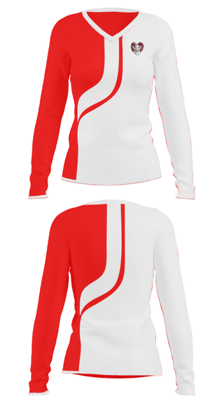 Women's Long Sleeve Vneck Shirt, Trotwood-Madison High School Basketball, Men's Basketball, Teamtime, Team time, sublimation, custom sports apparel, team uniforms, spirit wear, spiritwear, sports uniforms, custom shirts, team store, custom team store, fundraiser sports, apparel fundraiser