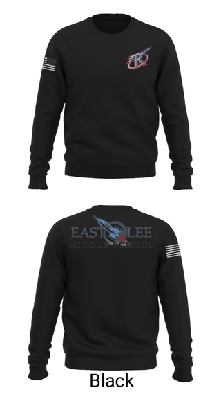 Crew Neck Sweatshirt, East Lee Middle School, Spirit Store, Teamtime, Team time, sublimation, custom sports apparel, team uniforms, spirit wear, spiritwear, sports uniforms, custom shirts, team store, custom team store, fundraiser sports, apparel fundraiser