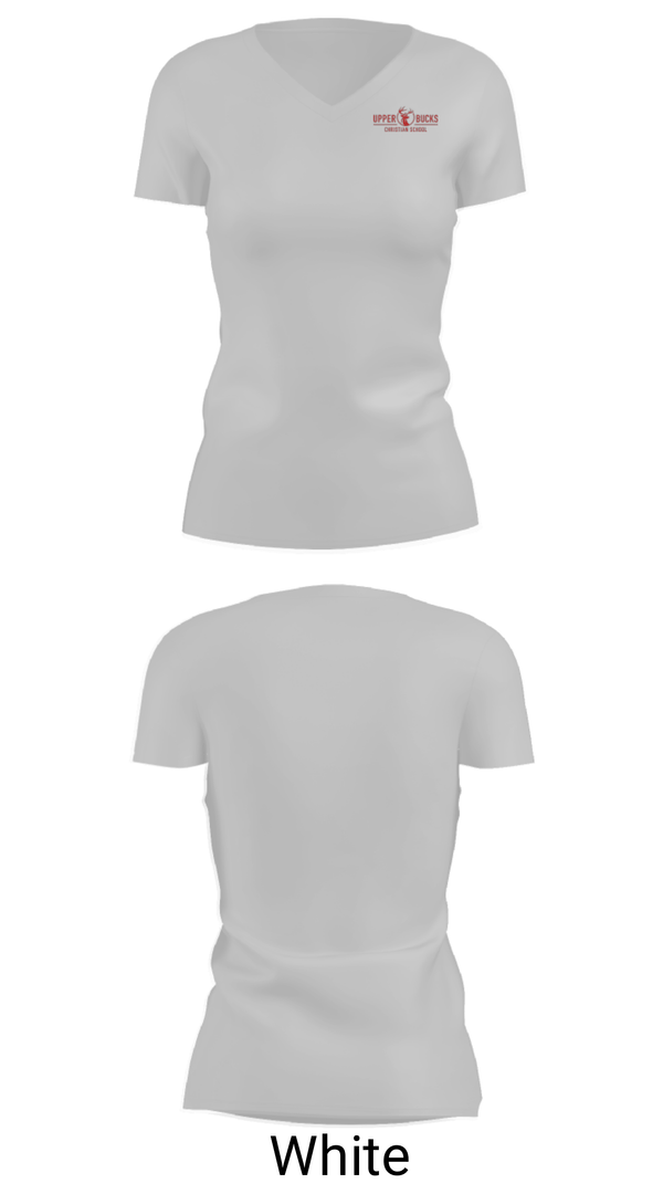 Women's Short Sleeve Vneck Shirt, Upper Bucks Christian School Basketball, Women's Basketball, Teamtime, Team time, sublimation, custom sports apparel, team uniforms, spirit wear, spiritwear, sports uniforms, custom shirts, team store, custom team store, fundraiser sports, apparel fundraiser