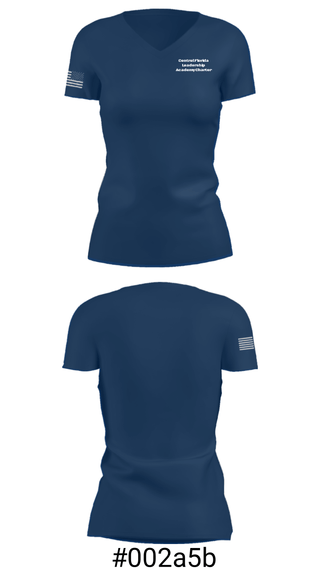 Women's Short Sleeve Vneck Shirt, Central Florida Leadership Academy Charter, Spirit Store, Teamtime, Team time, sublimation, custom sports apparel, team uniforms, spirit wear, spiritwear, sports uniforms, custom shirts, team store, custom team store, fundraiser sports, apparel fundraiser