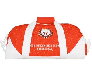 Duffle Bag, North Bergen High School Basketball, Women's Basketball, Teamtime, Team time, sublimation, custom sports apparel, team uniforms, spirit wear, spiritwear, sports uniforms, custom shirts, team store, custom team store, fundraiser sports, apparel fundraiser
