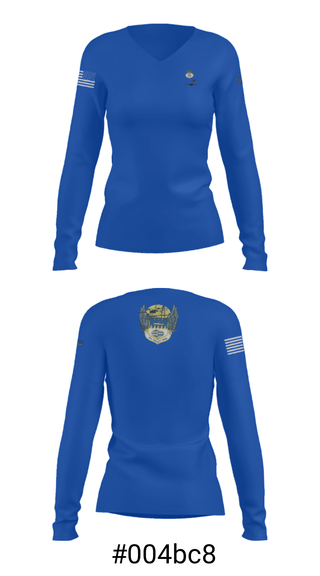 Women's Long Sleeve Vneck Shirt, , Air Force, Teamtime, Team time, sublimation, custom sports apparel, team uniforms, spirit wear, spiritwear, sports uniforms, custom shirts, team store, custom team store, fundraiser sports, apparel fundraiser