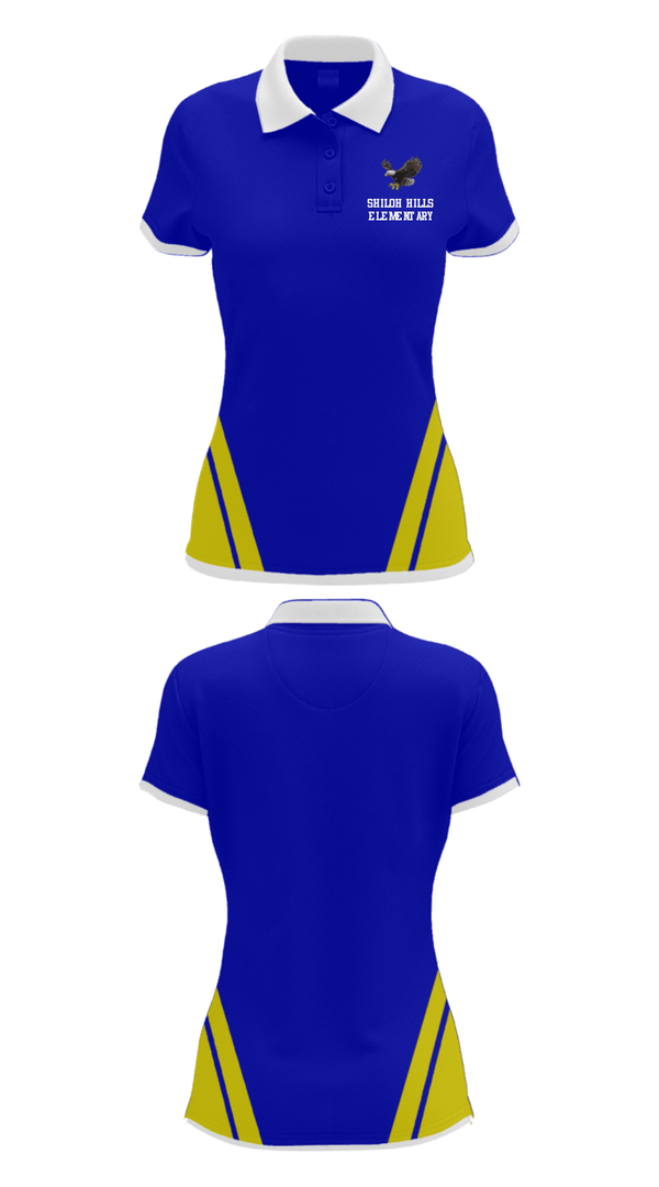 Women's Short Sleeve Performance Polo, Shiloh Hills Elementary, Spirit Store, Teamtime, Team time, sublimation, custom sports apparel, team uniforms, spirit wear, spiritwear, sports uniforms, custom shirts, team store, custom team store, fundraiser sports, apparel fundraiser