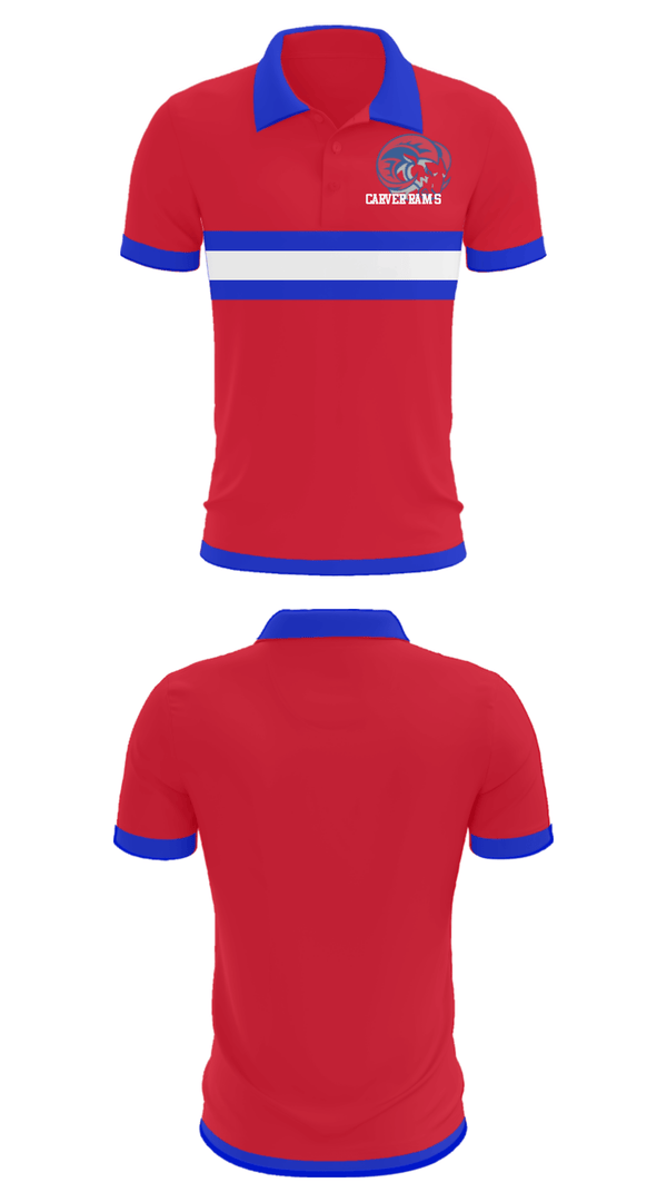 Short Sleeve Performance Polo, Carver rams, Football, Teamtime, Team time, sublimation, custom sports apparel, team uniforms, spirit wear, spiritwear, sports uniforms, custom shirts, team store, custom team store, fundraiser sports, apparel fundraiser