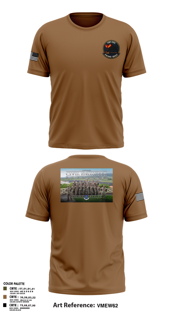 Short Sleeve Performance Shirt, 118th CES, Air Force, Teamtime, Team time, sublimation, custom sports apparel, team uniforms, spirit wear, spiritwear, sports uniforms, custom shirts, team store, custom team store, fundraiser sports, apparel fundraiser