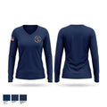 Harrison County Emergency Squad Women's Long Sleeve V-neck Shirt - 1