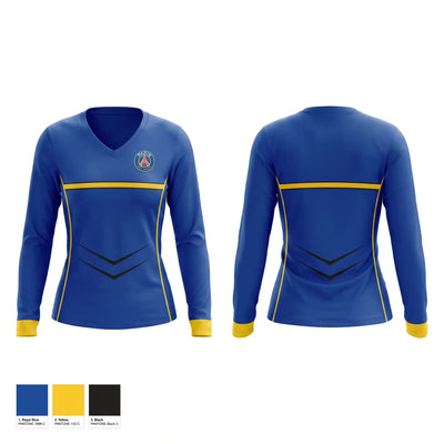 Santa Clara PAL Sparks Women's Long Sleeve V-neck Shirt - 1