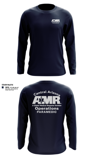 Long Sleeve Performance Shirt, AMR  Central Arizona Operations, EMS/EMT, Teamtime, Team time, sublimation, custom sports apparel, team uniforms, spirit wear, spiritwear, sports uniforms, custom shirts, team store, custom team store, fundraiser sports, apparel fundraiser