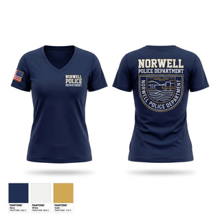 Womens Short Sleeve Vneck Shirt, Norwell Police Department, Police, Teamtime, Team time, sublimation, custom sports apparel, team uniforms, spirit wear, spiritwear, sports uniforms, custom shirts, team store, custom team store, fundraiser sports, apparel fundraiser