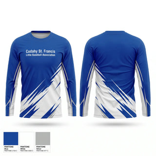 Long Sleeve Performance Shirt, Cudahy St Francis Little Baseball Association, Baseball, Teamtime, Team time, sublimation, custom sports apparel, team uniforms, spirit wear, spiritwear, sports uniforms, custom shirts, team store, custom team store, fundraiser sports, apparel fundraiser