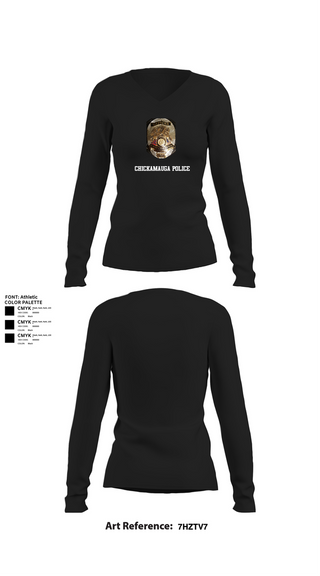 Womens Long Sleeve Vneck Shirt, Chickamauga Police, , Teamtime, Team time, sublimation, custom sports apparel, team uniforms, spirit wear, spiritwear, sports uniforms, custom shirts, team store, custom team store, fundraiser sports, apparel fundraiser
