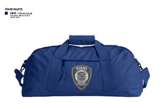 Duffle Bag, Town of Evans Police, Police, Teamtime, Team time, sublimation, custom sports apparel, team uniforms, spirit wear, spiritwear, sports uniforms, custom shirts, team store, custom team store, fundraiser sports, apparel fundraiser