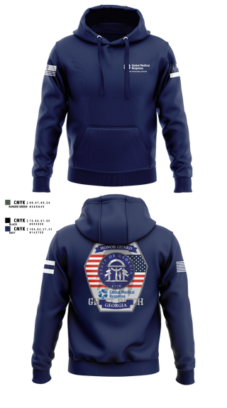 Hoodie, GMR Georgia Honor Guard, EMS/EMT, Teamtime, Team time, sublimation, custom sports apparel, team uniforms, spirit wear, spiritwear, sports uniforms, custom shirts, team store, custom team store, fundraiser sports, apparel fundraiser