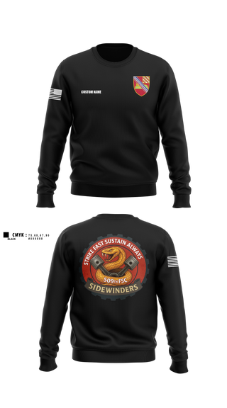 Crew Neck Sweatshirt, 509th FSC, Army, Teamtime, Team time, sublimation, custom sports apparel, team uniforms, spirit wear, spiritwear, sports uniforms, custom shirts, team store, custom team store, fundraiser sports, apparel fundraiser